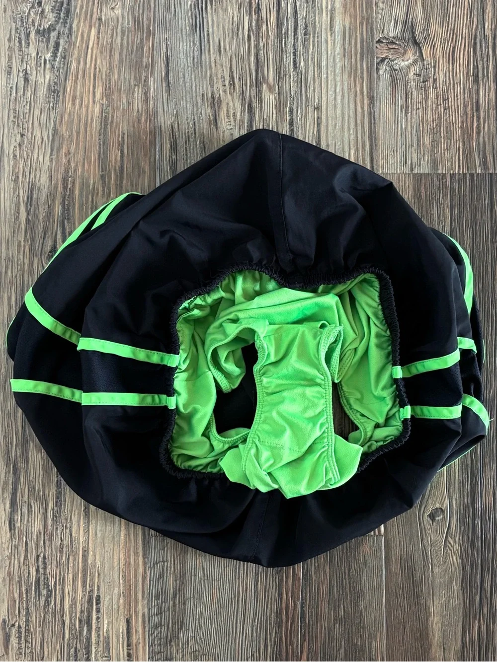 Nike Dri-Fit Athletic Shorts Womens S Black Neon Green Lined Running Gym Workout